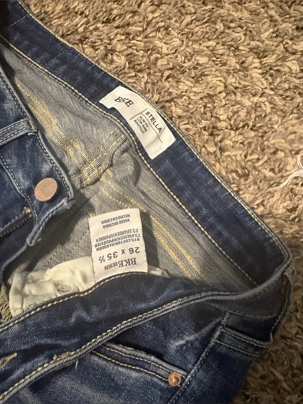 BKE Stella Dark Blue Stretch Denim Jeans